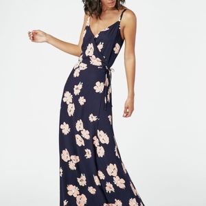 Dark Indigo Multi Wrap Front Maxi Dress - NWOT